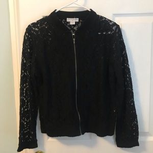 Lace Bomber Jacket